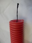 tube lisse rouge avec tire fils 50mm